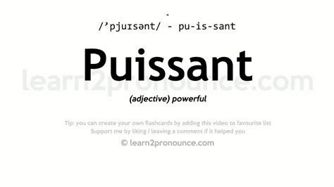 puissant meaning in english.